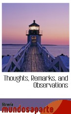 Portada de THOUGHTS, REMARKS, AND OBSERVATIONS