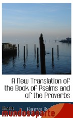 Portada de A NEW TRANSLATION OF THE BOOK OF PSALMS AND OF THE PROVERBS