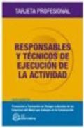 Portada de RESPONSABLES Y TECNICOS DE EJECUCION DE LA ACTIVIDAD: TARJETA PERSONAL