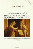 Portada de RENOVACION PRAGMATISTA DE LA FILOSOFIA ANALITICA