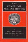 Portada de THE CAMBRIDGE ANCIENT HISTORY (VOL. IX): THE LAST AGE OF THE ROMAN REPUBLIC: 146-43 BC