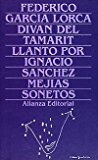 Portada de DIVÁN DE TAMARIT. LLANTO POR IGNACIO SÁNCHEZ MEJÍAS. SONETOS