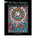 Portada de ART DECO DESIGNS STAINED GLASS COLOURING BOOK (DOVER PICTORIAL ARCHIVES) (PAPERBACK) - COMMON