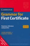 Portada de GRAMMAR FOR FIRST CERTIFICATE 2ªED