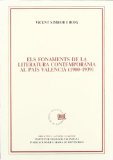 Portada de ELS FONAMENTS DE LA LITERATURA CONTEMPORÀNIA AL PAÍS VALENCIÀ (BIB.SANCHIS GUARNER)