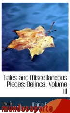 Portada de TALES AND MISCELLANEOUS PIECES: BELINDA, VOLUME III