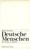 Portada de DEUTSCHE MENSCHEN. EINE FOLGE VON BRIEFEN. NACHWORT VON THEODOR W. ADORNO