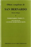 Portada de OBRAS COMPLETAS DE SAN BERNARDO. I: INTRODUCCIÓN GENERAL Y TRATADOS (1)