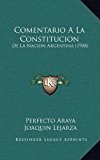 Portada de COMENTARIO A LA CONSTITUCION: DE LA NACION ARGENTINA (1908)
