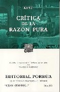 Portada de CRITICA DE LA RAZON PURA