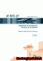 Portada de RITE-07. REGLAMENTO DE INSTALACIONES TÉRMICAS EN LOS EDIFICIOS -2&ORDF; EDICIÓN- - EBOOK