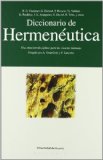 Portada de DICCIONARIO DE HERMENEUTICA