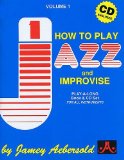 Portada de AEBERSOLD VOLUME 01 - HOW TO PLAY JAZZ AND IMPROVISE (BOOK & CD)