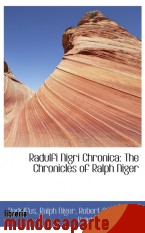 Portada de RADULFI NIGRI CHRONICA: THE CHRONICLES OF RALPH NIGER