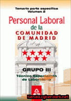 Portada de PERSONAL LABORAL DE LA COMUNIDAD DE MADRID. GRUPO III. TÉCNICOS ESPECIALISTAS DE LABORATORIO. TEMARIO PARTE ESPECÍFICA VOLUMEN II - EBOOK