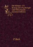 Portada de DIE EKSTASE: EIN BEITRAG ZUR PSYCHOLOGIE UND VOKLERKUNDE (GERMAN EDITION)