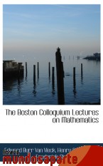 Portada de THE BOSTON COLLOQUIUM LECTURES ON MATHEMATICS