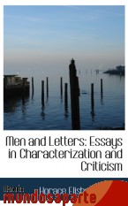 Portada de MEN AND LETTERS: ESSAYS IN CHARACTERIZATION AND CRITICISM