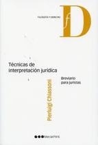 Portada de TECNICAS DE INTERPRETACION JURIDICA