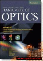Portada de HANDBOOK OF OPTICS, THIRD EDITION VOLUME IV : OPTICAL PROPERTIES OF MATERIALS, NONLINEAR OPTICS, QUANTUM OPTICS (SET) - EBOOK