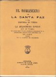 Portada de EL ROMANCERO DE LA SANTA FAZ &Oacute; SEA HISTORIA EN VERSO DE LA MILAGROSA EFIGIE QUE SE VENERA EN EL MONASTERIO DE SANTA VER&Oacute;NICA DE RELIGIOSAS DE LA PRIMERA REGLA DE SANTA CLARA, REFORMADA POR SOR COLETA, SITUADO EN LA HUERTA DE ALICANTE