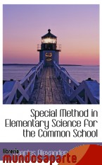 Portada de SPECIAL METHOD IN ELEMENTARY SCIENCE FOR THE COMMON SCHOOL