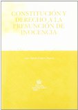 Portada de CONSTITUCIÓN Y DERECHO A LA PRESUNCIÓN DE INOCENCIA