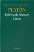 Portada de DEFENSA DE SOCRATES; CRITON