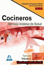 Portada de COCINEROS DEL SERVICIO ANDALUZ DE SALUD. TEMARIO. VOLUMEN II - EBOOK
