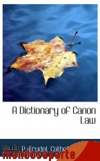 Portada de A DICTIONARY OF CANON LAW