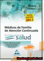 Portada de MÉDICOS DE FAMILIA DE ATENCIÓN CONTINUADA DEL SERVICIO ARAGONÉS DE SALUD. TEMARIO DE LA PARTE COMÚN (TEMAS 1 A 15) - EBOOK