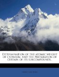 Portada de DETERMINATION OF THE ATOMIC WEIGHT OF CADMIUM, AND THE PREPARATION OF CERTAIN OF ITS SUBCOMPOUNDS..