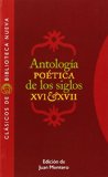 Portada de ANTOLOGIA POETICA DE LOS SIGLOS XVI-XVII