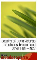 Portada de LETTERS OF DAVID RICARDO TO HUTCHES TROWER AND OTHERS 1811 1823