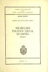 Portada de VOCABULARIO POLÍTICO-SOCIAL EN ESPAÑA