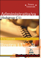 Portada de ADMINISTRATIU/VA (SUBGRUP C1) DE LA UNIVERSITAT ROVIRA I VIRGILI. TEMES GENERALS - EBOOK