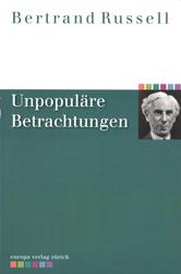 Portada de UNPOPUL&Auml;RE BETRACHTUNGEN