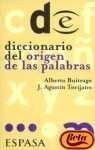 Portada de DICCIONARIO DEL ORIGEN DE LAS PALABRAS