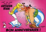 Portada de ASTÉRIX - CARTES POSTALES - ADMIRA SÉRIE ASTÉRIX - BD48 -C'EST TON JOUR POUR UNE GROSSE BISE (FALBALA ET OBÉLIX)