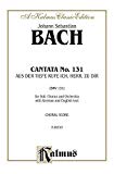 Portada de CANTATA NO. 131 -- AUS DER TIEFE RUFE ICH, HERR, ZU DIR: SATB WITH SATB SOLI (GERMAN, ENGLISH LANGUAGE EDITION) (KALMUS CLASSIC EDITION) (GERMAN EDITION) (1985-03-01)
