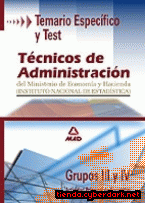 Portada de TECNICOS DE ADMINISTRACION DEL MINISTERIO DE ECONOMIA Y HACIENDA (INSTITUTO NACIONAL DE ESTADISTICA). GRUPOS III Y IV. TEMARIO ESPECIFICO Y TEST - EBOOK