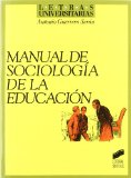 Portada de MANUAL DE SOCIOLOGIA DE LA EDUCACION