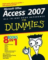 Portada de MICROSOFT OFFICE ACCESS 2007 ALL-IN-ONE DESK REFERENCE FOR DUMMIES