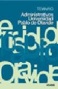 Portada de ADMINISTRATIVOS DE LA UNIVERSIDAD PABLO DE OLAVIDE: TEMARIO