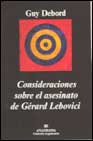 Portada de CONSIDERACIONES SOBRE EL ASESINATO DE GERARD LEBOVICI