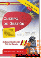 Portada de CUERPO DE GESTIÓN DE LA ADMINISTRACIÓN DEL ESTADO. TEMARIO VOL.IV: DERECHO ADMINISTRATIVO GENERAL - EBOOK