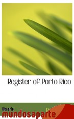 Portada de REGISTER OF PORTO RICO