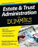 Portada de BY MARGARET ATKINS MUNRO - ESTATE AND TRUST ADMINISTRATION FOR DUMMIES (2ND EDITION) (4/20/13)