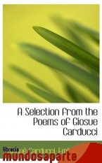 Portada de A SELECTION FROM THE POEMS OF GIOSUE CARDUCCI