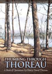 Portada de THUMBING THROUGH THOREAU: A BOOK OF QUOTATIONS BY HENRY DAVID THOREAU